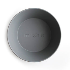 Mushie Round Dinner Bowl, Smoke - Set of 2