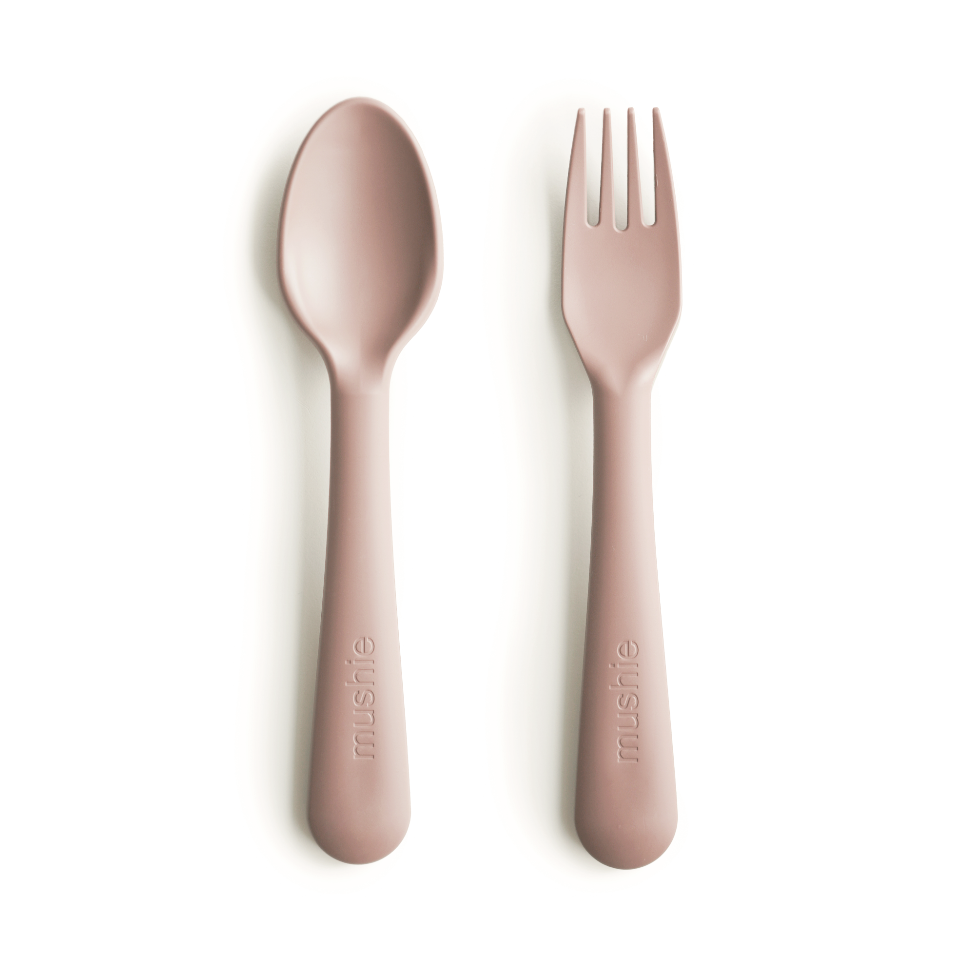Mushie Fork and Spoon Set, Blush