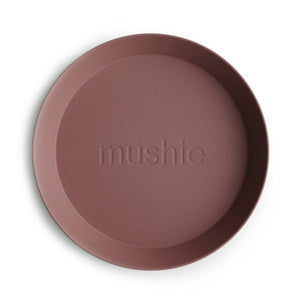 Mushie Round Dinner Plate, Woodchuck - Set of 2