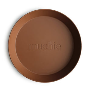 Mushie Round Dinner Plate, Caramel - Set of 2